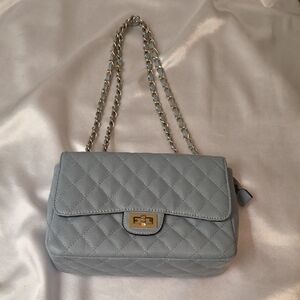 Purse Baby Blue With Gold Hardware